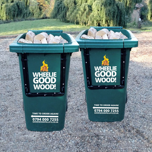 Picture of 2 x 240 Litres of Kiln-Dried Birch Logs. First Drop (Includes £200 returnable deposit for the two bins)